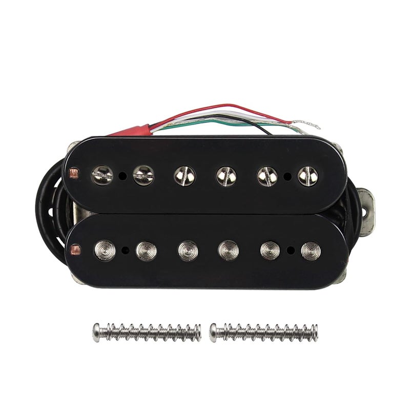FLEOR Electric Guitar Pickup Double Coil Humbucker Pickups 50mm Ceramic Neck Pickup-Black - Image 3